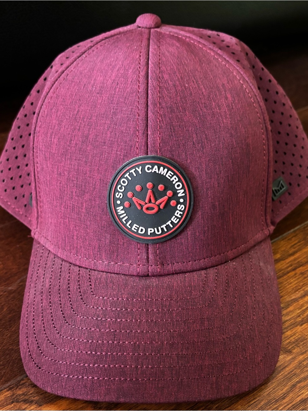 NWT  Melin Scotty Cameron Gallery A-Game Hydro Classic Crown Hat Maroon Adj Golf